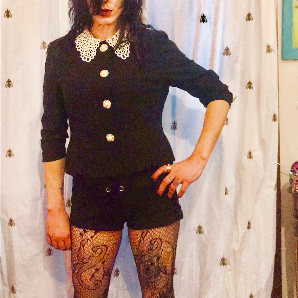 🌙Lace Peter Pan Collared Cropped Jacket🌙